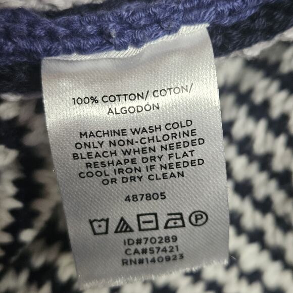 Loft Striped Cotton Sweater Size Medium - Picture 4 of 5